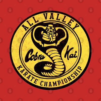 Cobra Kai All Valley Karate Championship Vintage L Throw Pillow Official Cobra Kai Merch