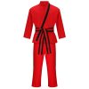 Cobra Kai Costume Men Red Color Karate Training Uniform with Belt Halloween Cosplay Outfits Adult Size 1 - Cobra Kai Merch