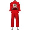 Cobra Kai Costume Men Red Color Karate Training Uniform with Belt Halloween Cosplay Outfits Adult Size 2 - Cobra Kai Merch