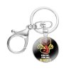 Cobra Kai Logo Keychain Handmade Glass Cabochon Key Ring Holder Pendant Key Chains Fashion Cartoon Creative 4 - Cobra Kai Merch