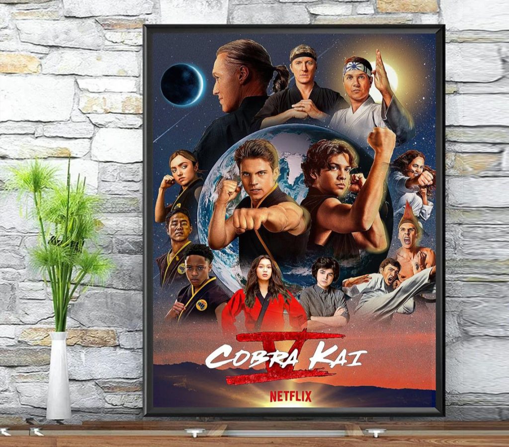 Cobra Kai Season 5 Poster Graphic Cobra Kai 5 Movie Print Wall Art Poster Poster JzNkF - Cobra Kai Merch