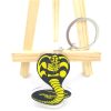 Cobra Kai Snake Snake Double sided transparent animation cartoon key chain creative phone peripheral ring pendant 5 - Cobra Kai Merch