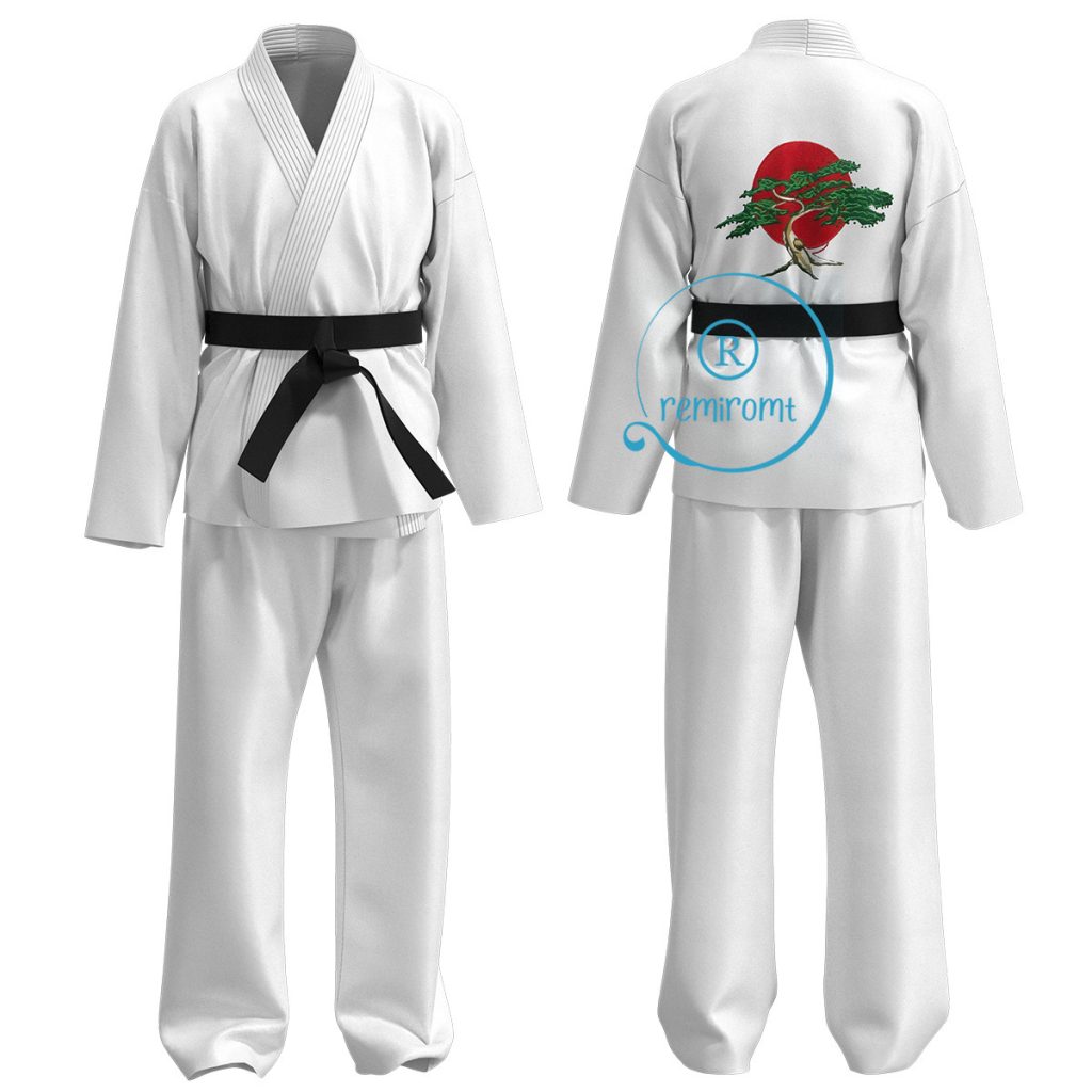 Cobra Kai The Karate Kid John Lawrence Black Suit Daniel LaRusso White Uniform Anime Cosplay Costume 1 - Cobra Kai Merch