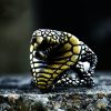 New Vintage 316L Stainless Steel Cobra Ring For Men Women Punk Biker Snake Rings Fashion Animals - Cobra Kai Merch