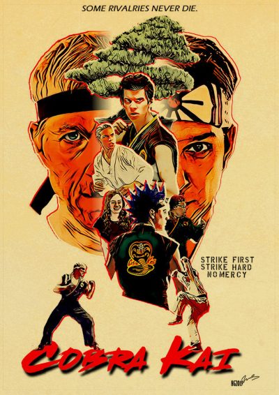 Wall Art Anime FCobra Kai Poster 5D DIY Diamond Painting Rhinestone Pictures Full Round Diamond Embroidery 8 - Cobra Kai Merch