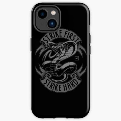 Strike First, Strike Hard Cobra Kai Iphone Case Official Cobra Kai Merch