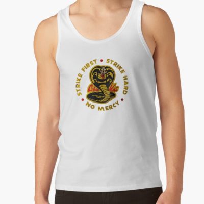 Cobra Kai Strike First - Strike Hard Tank Top Official Cobra Kai Merch