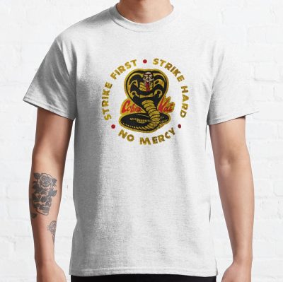 Cobra Kai Strike First - Strike Hard T-Shirt Official Cobra Kai Merch