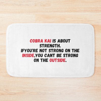 Cobra, Cobra Kai, Strong, Love Bath Mat Official Cobra Kai Merch