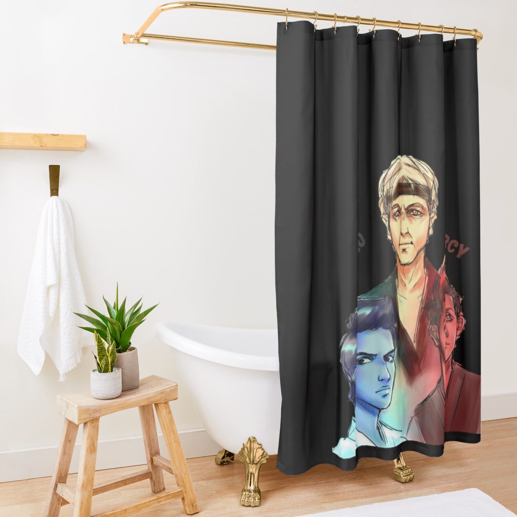 Cobra Kai, Team, Power, No Mercy Shower Curtain Official Cobra Kai Merch