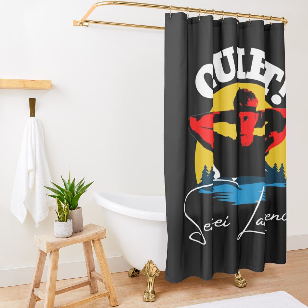 Quiet Cobra Kai Lawrence Shower Curtain Official Cobra Kai Merch